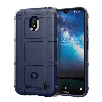 Case2go Hoesje voor Nokia 2.3 - Beschermende hoes - Back Cover - TPU Case - Blauw