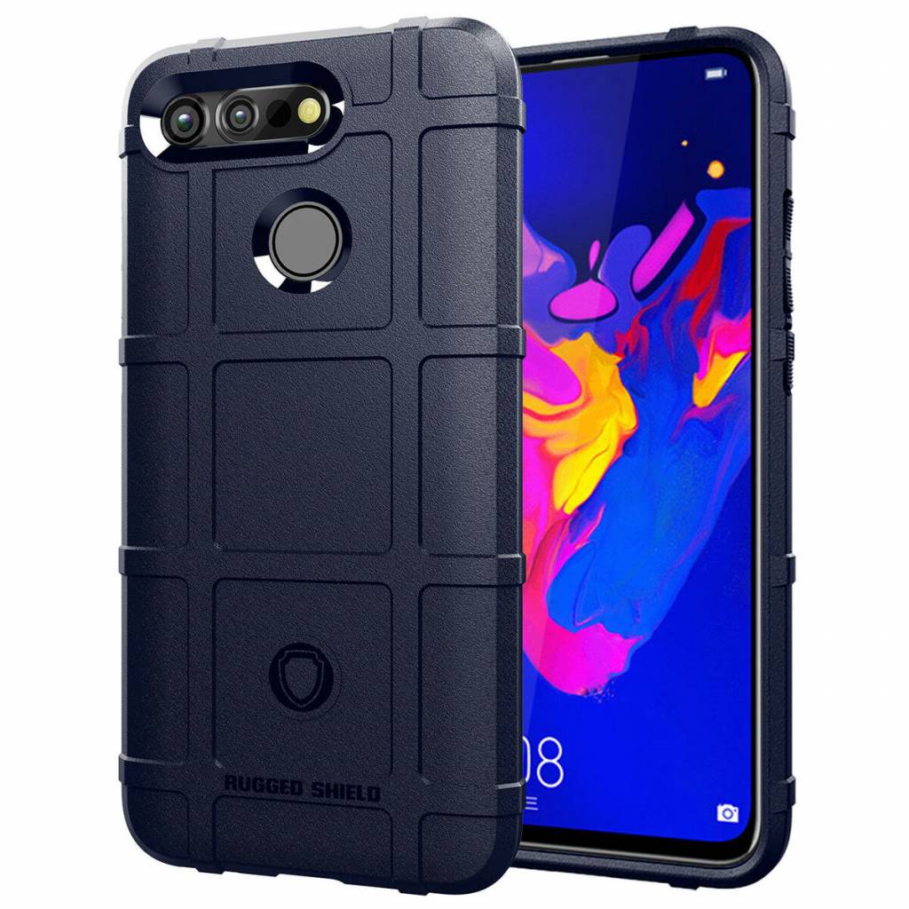 Hoesje voor Honor V20 - Beschermende hoes - Back Cover - TPU Case - Blauw afbeelding