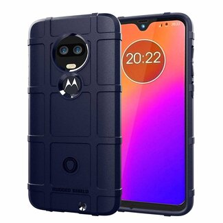 Case2go Hoesje voor Motorola Moto G7 - Beschermende hoes - Back Cover - TPU Case - Blauw