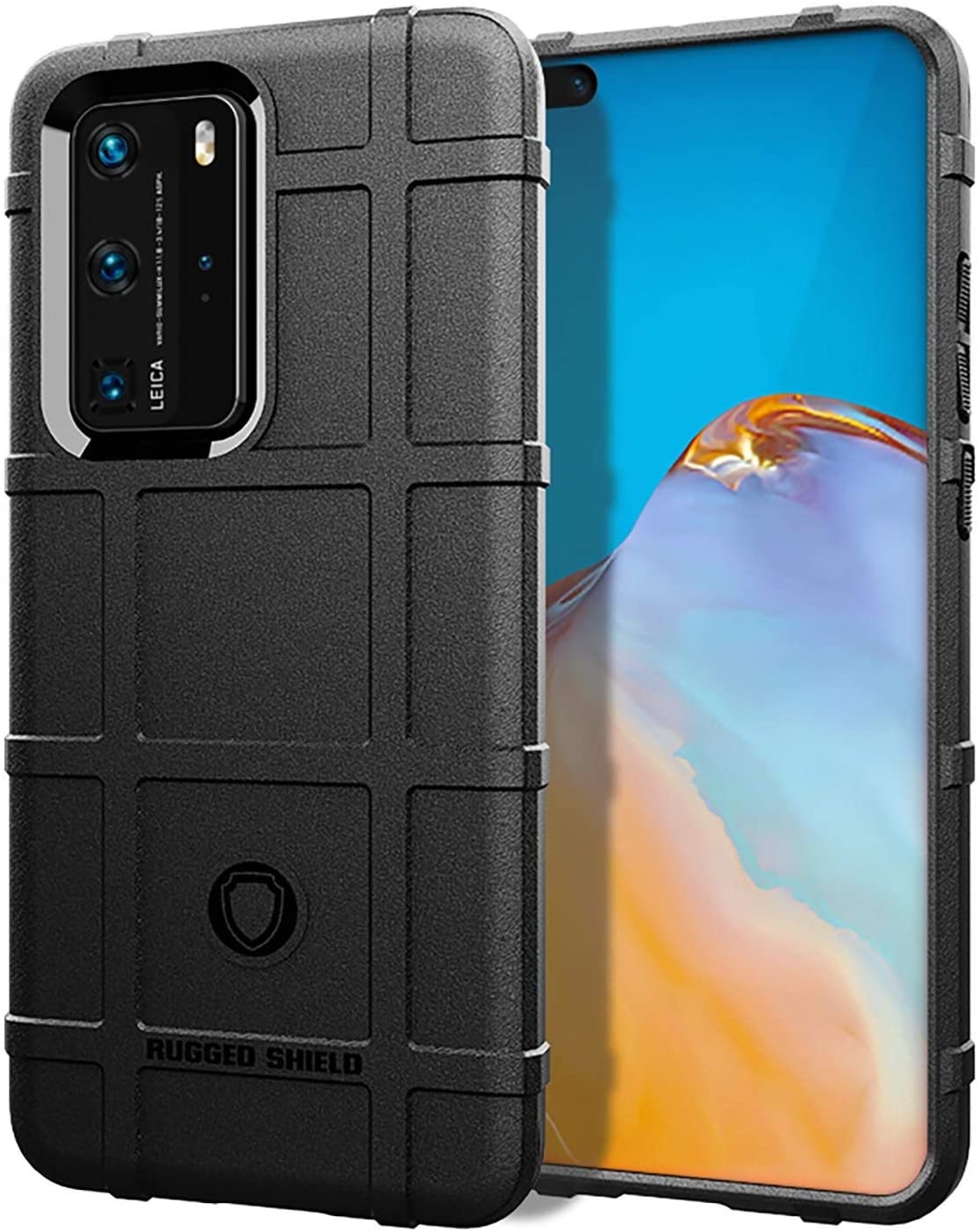 Hoesje voor Huawei P40 Pro - Beschermende hoes - Back Cover - TPU Case - Zwart afbeelding