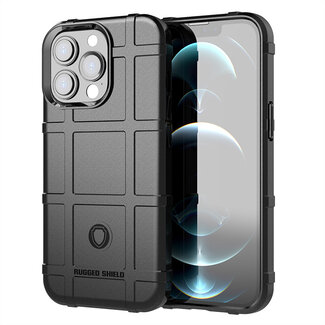Case2go Hoesje voor iPhone 13 Pro - Beschermende hoes - Back Cover - TPU Case - Zwart