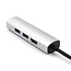 USB-C naar USB Splitter & HDMI Adapter USB Hub 3.0 - 4 Poorten - 4K- USB-C aansluiting - Aluminium - Zilver