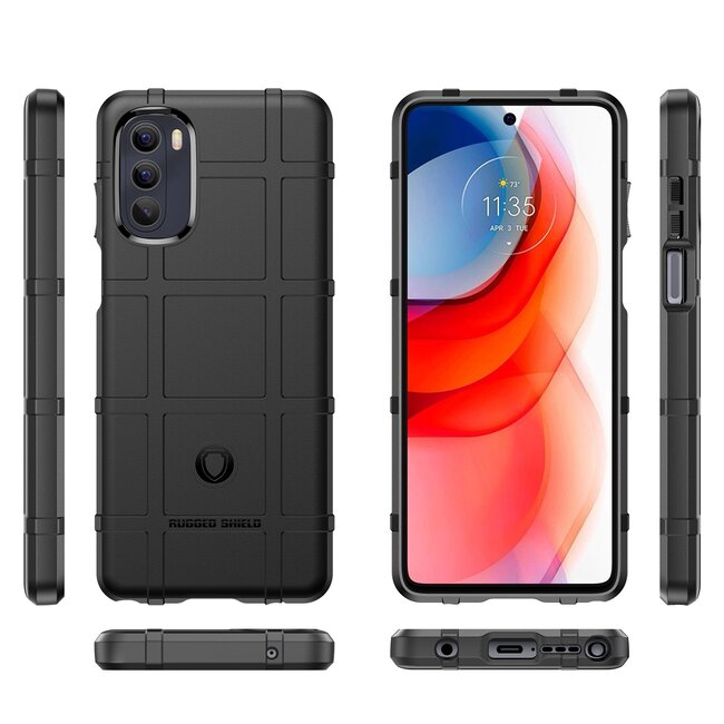Hoesje geschikt voor Motorola Moto G Stylus 5G - Beschermende hoes - Back Cover - TPU Case - Zwart