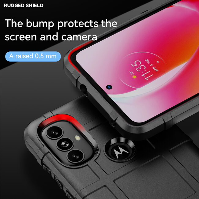 Hoesje geschikt voor Motorola Moto G Power 5G - Beschermende hoes - Back Cover - TPU Case - Zwart