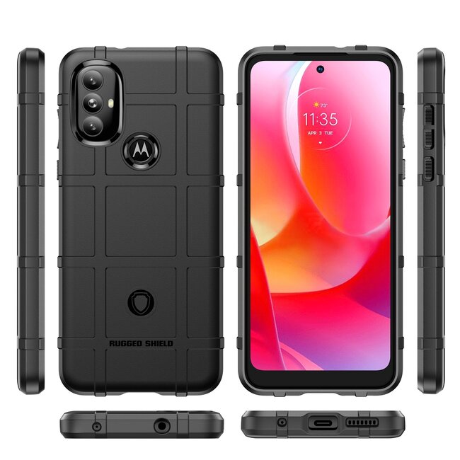 Hoesje geschikt voor Motorola Moto G Power 5G - Beschermende hoes - Back Cover - TPU Case - Zwart