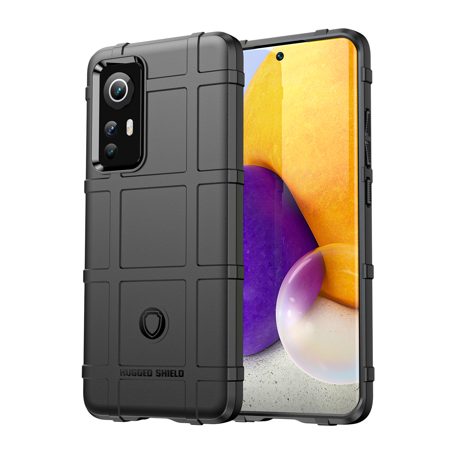 Hoesje voor Xiaomi 12 - Beschermende hoes - Back Cover - TPU Case - Zwart afbeelding