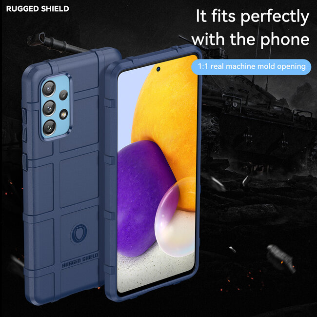 Hoesje geschikt voor Samsung Galaxy A73 5G - Beschermende hoes - Back Cover - TPU Case - Blauw