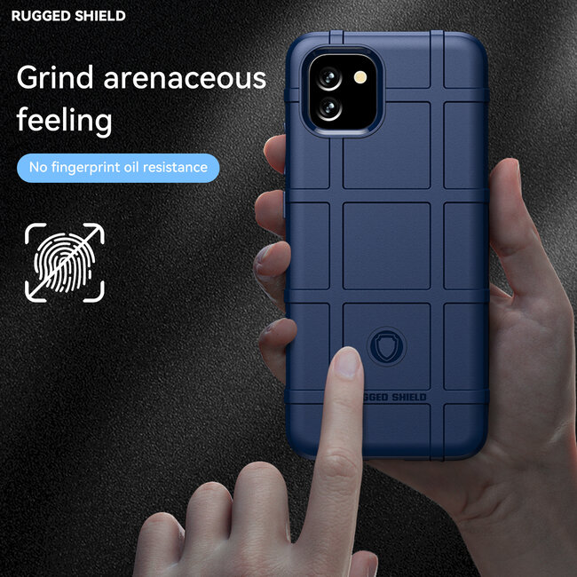 Hoesje geschikt voor Samsung Galaxy A03 - Beschermende hoes - Back Cover - TPU Case - Blauw