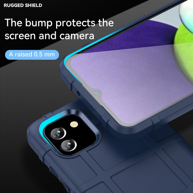 Hoesje geschikt voor Samsung Galaxy A03 - Beschermende hoes - Back Cover - TPU Case - Blauw