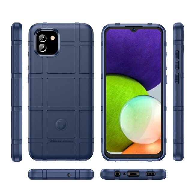 Hoesje geschikt voor Samsung Galaxy A03 - Beschermende hoes - Back Cover - TPU Case - Blauw