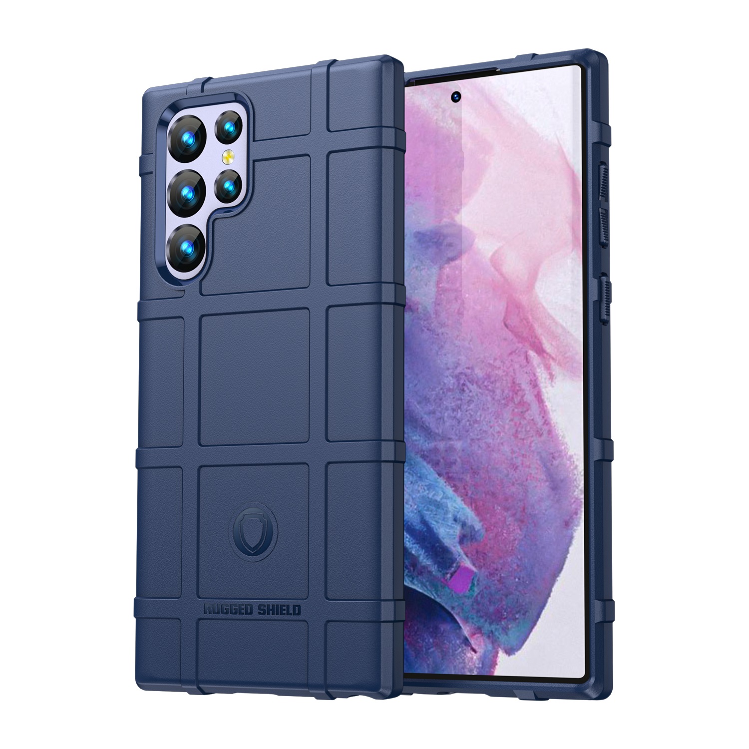 Hoesje voor Samsung Galaxy S22 Ultra 5G - Beschermende hoes - Back Cover - TPU Case - Blauw afbeelding