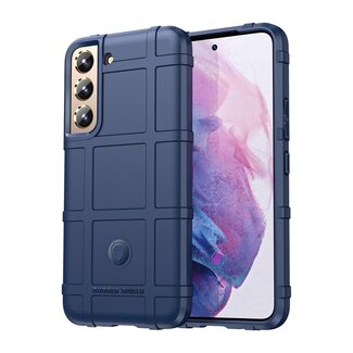 Case2go Hoesje voor Samsung Galaxy S22 5G - Beschermende hoes - Back Cover - TPU Case - Blauw