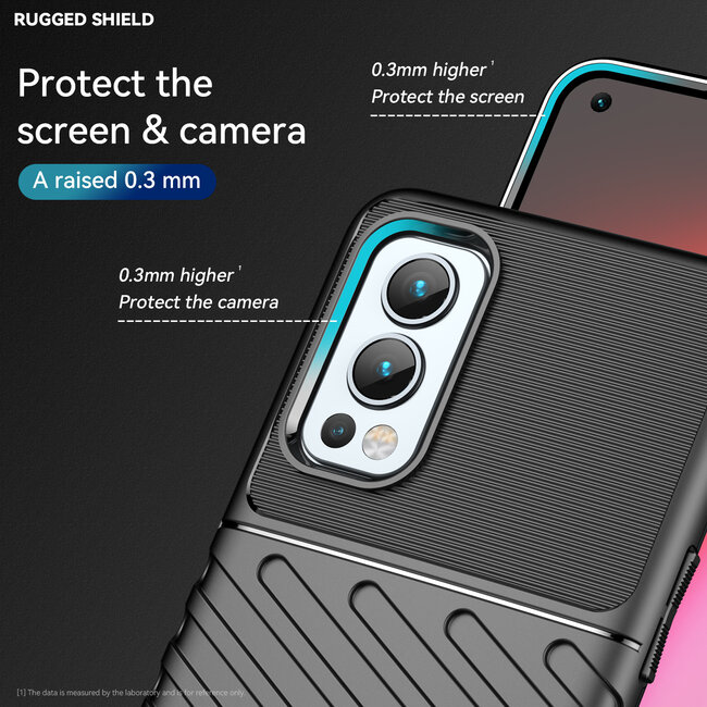 Hoesje geschikt voor OnePlus Nord 2 CE 5G - Back cover - Flexibel TPU - Schokbestendig - Zwart