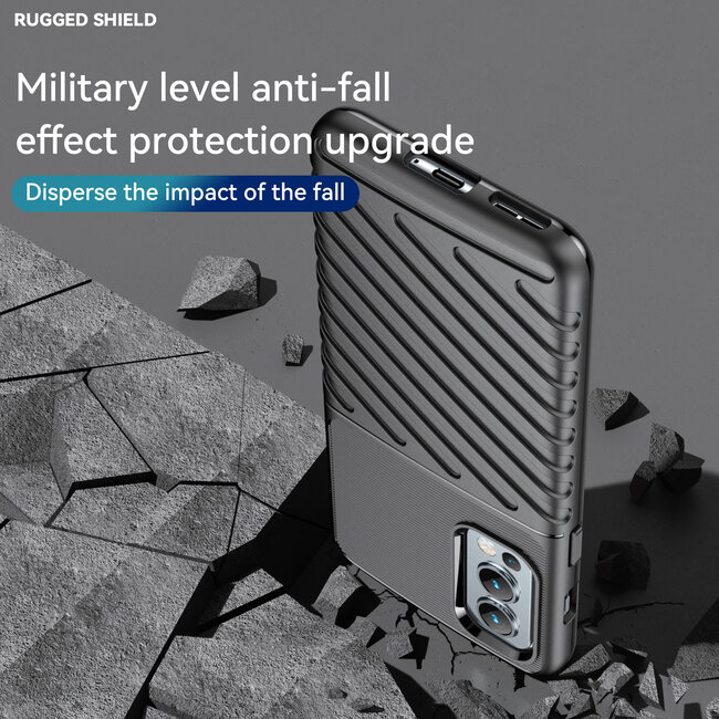 Hoesje geschikt voor OnePlus Nord 2 CE 5G - Back cover - Flexibel TPU - Schokbestendig - Zwart