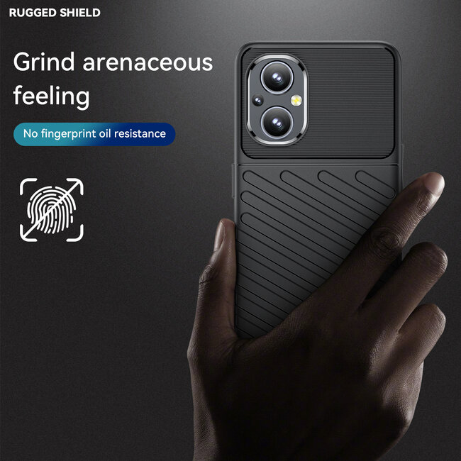 Hoesje geschikt voor OnePlus Nord N20 5G - Back cover - Flexibel TPU - Schokbestendig - Zwart