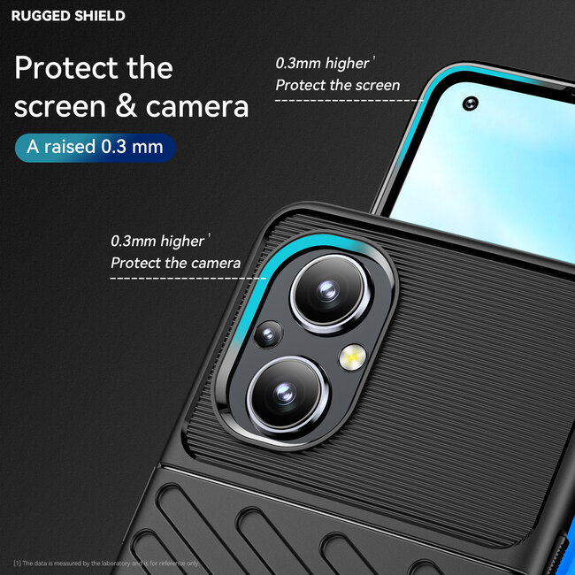 Hoesje geschikt voor OnePlus Nord N20 5G - Back cover - Flexibel TPU - Schokbestendig - Zwart