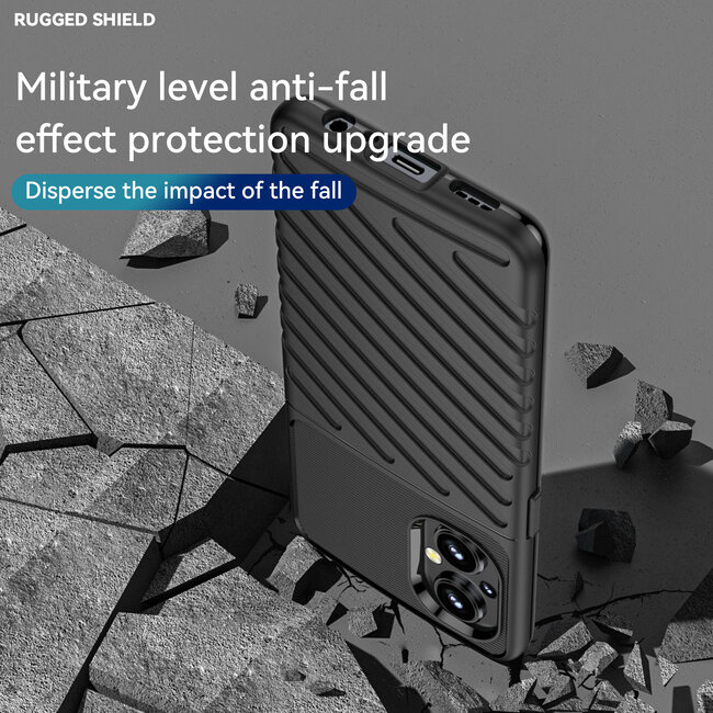 Hoesje geschikt voor OnePlus Nord N20 5G - Back cover - Flexibel TPU - Schokbestendig - Zwart