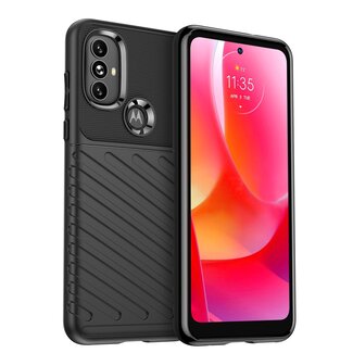 Case2go Hoesje voor Motorola Moto G Power 5G - Back cover - Flexibel TPU - Schokbestendig - Zwart