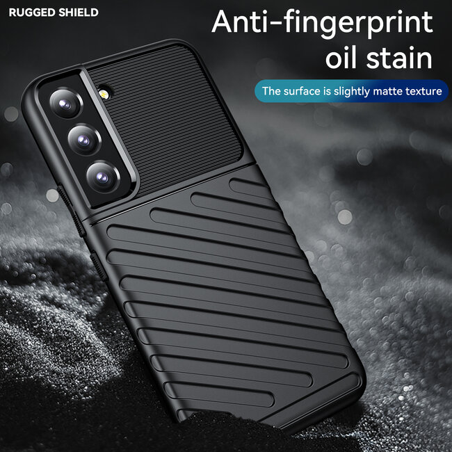 Hoesje geschikt voor Samsung Galaxy S22 Plus 5G - Back cover - Flexibel TPU - Schokbestendig - Zwart
