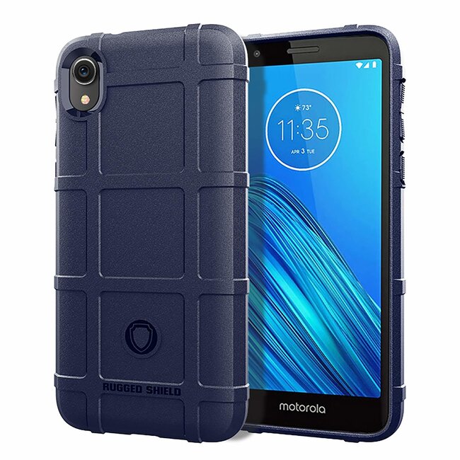 Hoesje voor Motorola Moto E6 - Beschermende hoes - Back Cover - TPU Case - Blauw