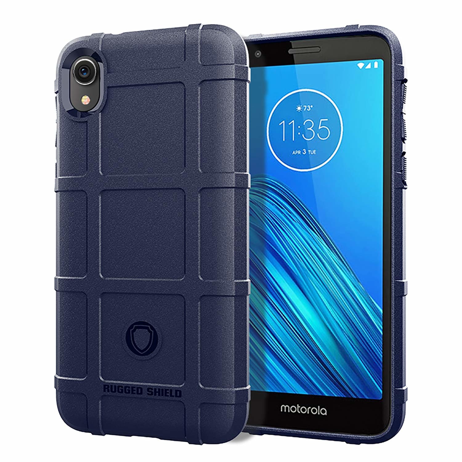 Hoesje voor Motorola Moto E6 - Beschermende hoes - Back Cover - TPU Case - Blauw afbeelding