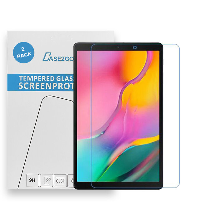 Tablet screenprotector geschikt voor Samsung Galaxy Tab A 8.0 (2019) - Case-friendly screenprotector - 2 stuks - Tempered Glass - Transparant