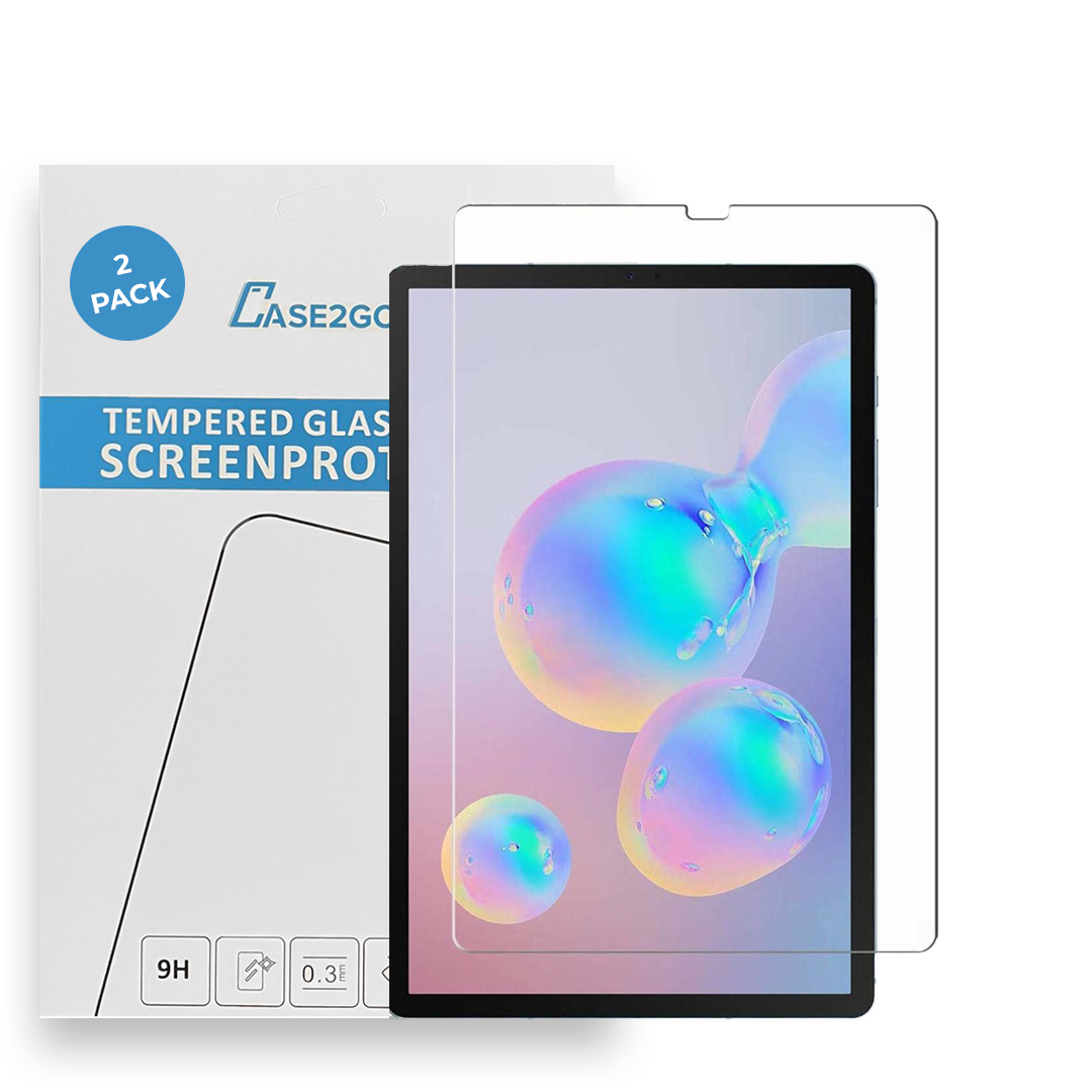 Tablet screenprotector geschikt voor Samsung Galaxy Tab S7 Plus - Case-friendly screenprotector - 2 stuks - Tempered Glass - Transparant afbeelding
