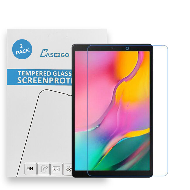 Tablet screenprotector geschikt voor Samsung Galaxy Tab A 10.1 (2019) - Case-friendly screenprotector - 2 stuks - Tempered Glass - Transparant