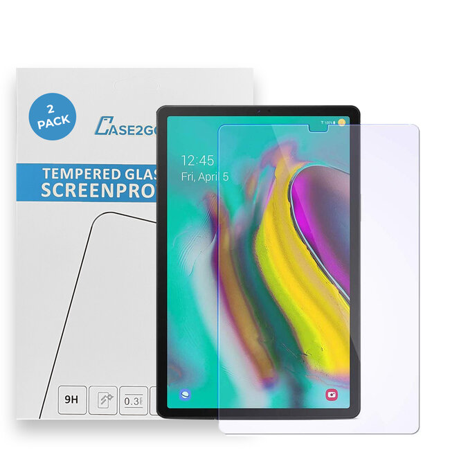 Tablet screenprotector geschikt voor Samsung Galaxy Tab S5e - Case-friendly screenprotector - 2 stuks - Tempered Glass - Transparant