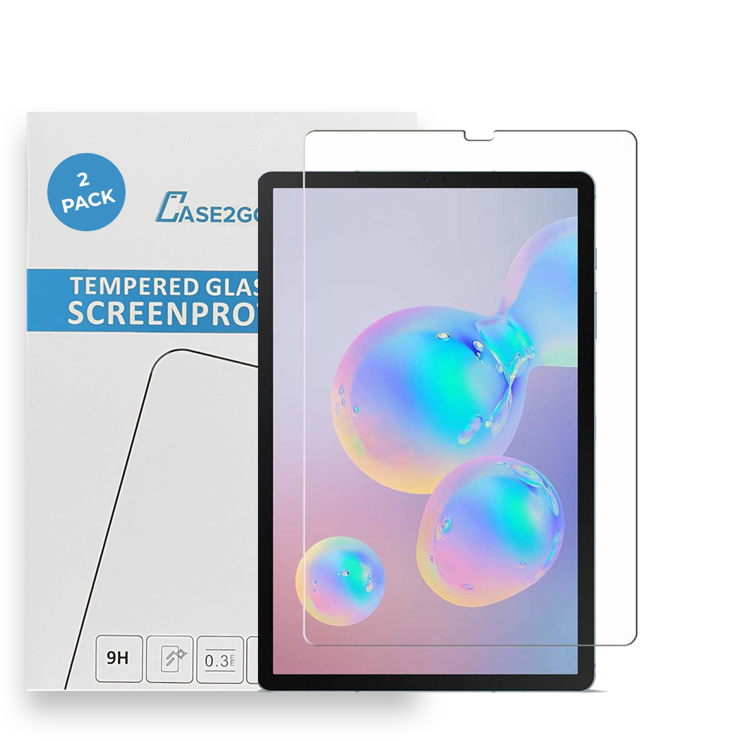 Tablet screenprotector geschikt voor Samsung Galaxy Tab S7 Plus (2020) - Case-friendly screenprotector - 2 stuks - Tempered Glass - Transparant afbeelding