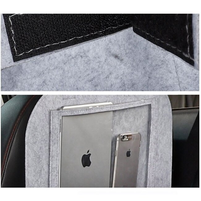 Case2go - Auto organizer met Tablet houder - Autostoel Organizer met telefoonhouder en bekerhouder auto - Beige