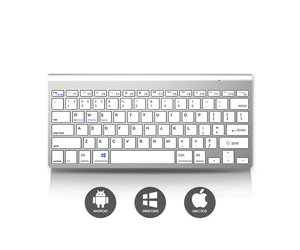 Zeep omringen complicaties Draadloos Toetsenbord - Oplaadbaar Bluetooth Keyboard - Wit | Case2go.nl