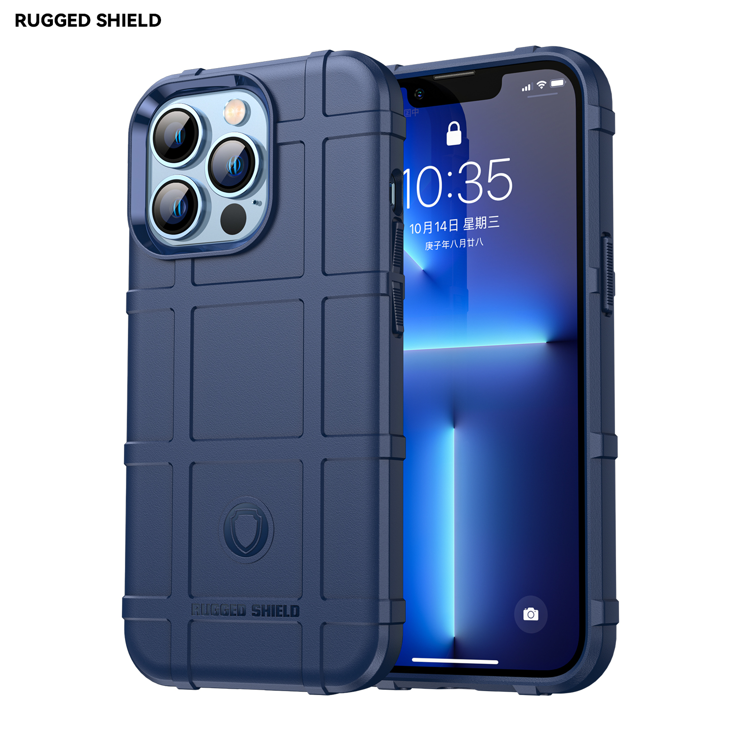 Hoesje voor iPhone 13 Pro - Beschermende hoes - Back Cover - TPU Case - Blauw afbeelding