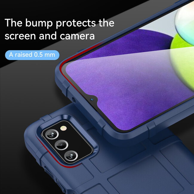 Hoesje voor Samsung Galaxy A03s - Beschermende hoes - Back Cover - TPU Case - Blauw