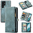 CaseMe - Telefoonhoesje geschikt voor Samsung Galaxy S22 Ultra - 2 in 1 Book Case en Back Cover - Blauw