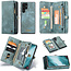 CaseMe - Telefoonhoesje geschikt voor Samsung Galaxy S22 Ultra - 2 in 1 Book Case en Back Cover - Blauw