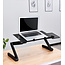 Laptoptafel geschikt tot 17,3 Inch - Bedtafel verstelbaar in hoogte - Laptop Standaard ideaal voor ergonomisch werken - laptopstandaard met muisplateau - Zwart