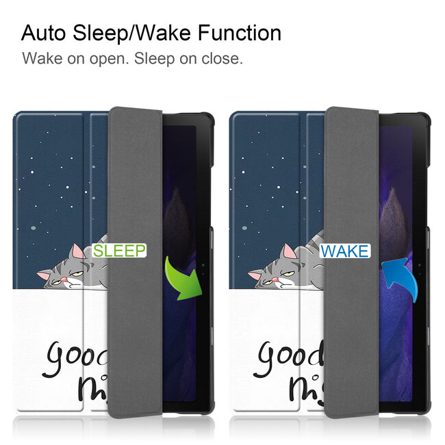 Hoesje geschikt voor Samsung Galaxy Tab A8 Hoes - Samsung Tab A8 Hoes met Auto Wake Functie - Good Night