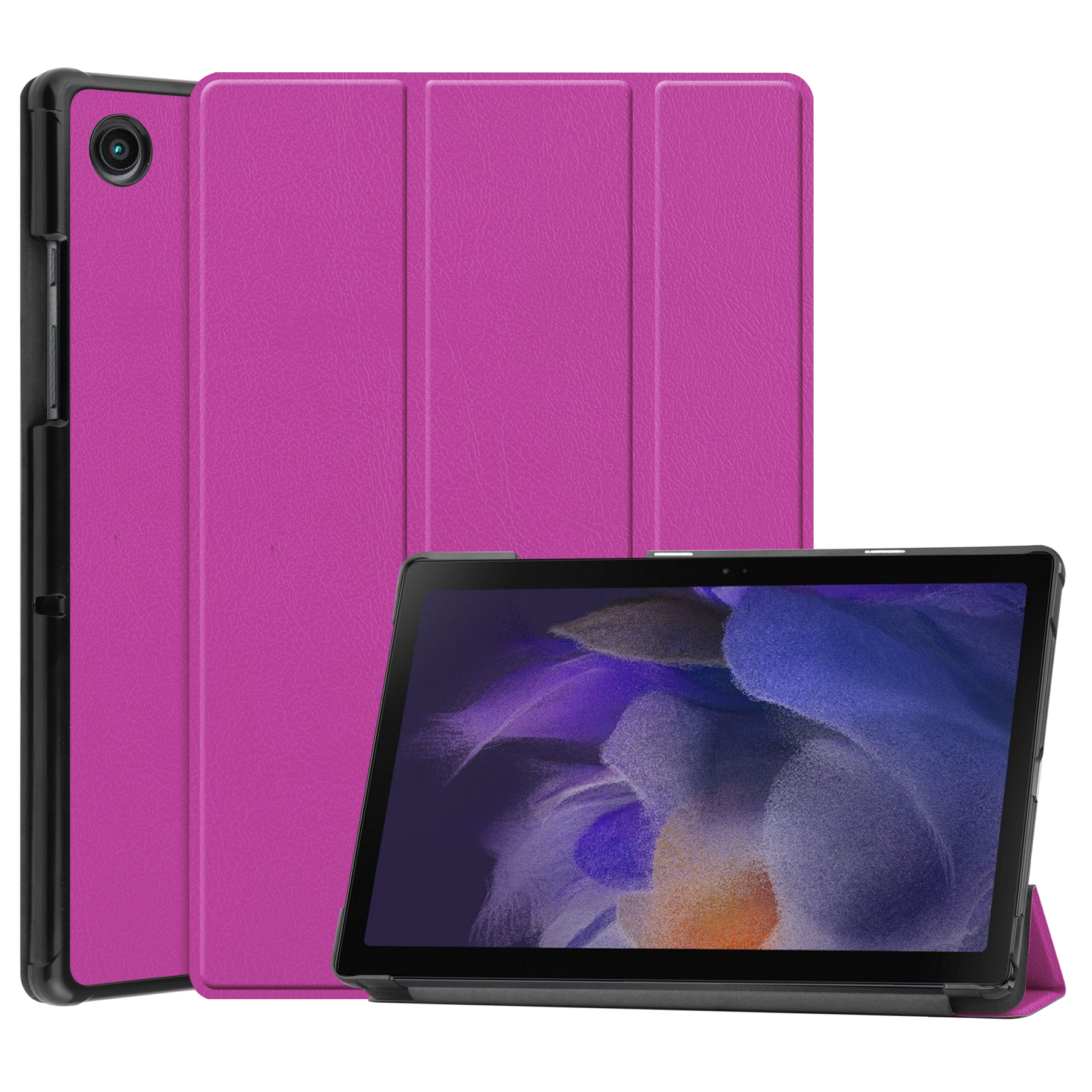 Hoesje geschikt voor Samsung Galaxy Tab A8 Hoes - Samsung Tab A8 Hoes met Auto Wake Functie - Paars afbeelding