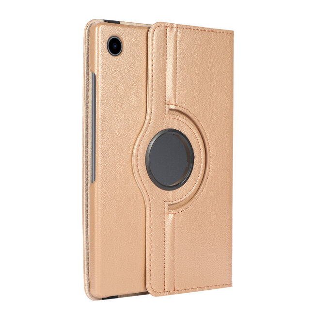 Case2go - Tablet hoes geschikt voor Samsung Galaxy Tab A8 (2022 &amp; 2021) - 10.5 Inch - Draaibare Book Case Cover - Goud