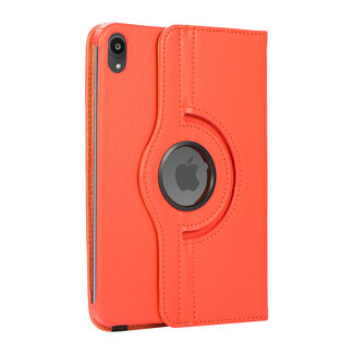 Case2go Case2go - Tablet hoes geschikt voor iPad Mini 6 (2021) - 8.3 Inch - Draaibare Book Case Cover - Oranje