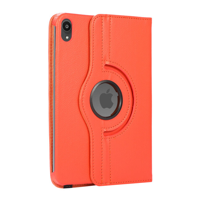 Case2go - Tablet hoes geschikt voor iPad Mini 6 (2021) - 8.3 Inch - Draaibare Book Case Cover - Oranje