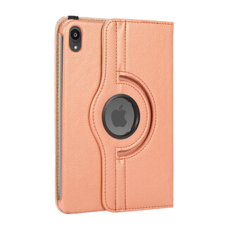 Case2go Case2go - Tablet hoes geschikt voor iPad Mini 6 (2021) - 8.3 Inch - Draaibare Book Case Cover - Rosé-Goud