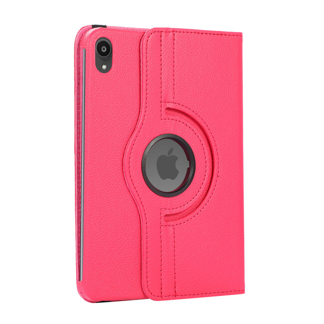 Case2go - Tablet hoes geschikt voor iPad Mini 6 (2021) - 8.3 Inch - Draaibare Book Case Cover - Magenta