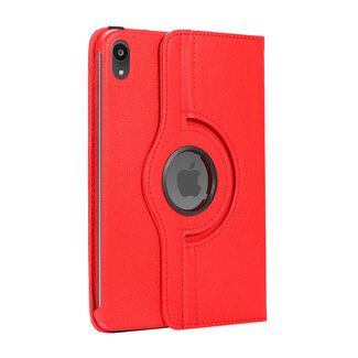 Case2go Case2go - Tablet hoes geschikt voor iPad Mini 6 (2021) - 8.3 Inch - Draaibare Book Case Cover - Rood