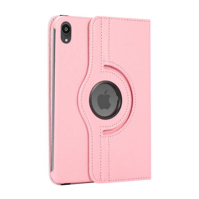 Case2go - Tablet hoes geschikt voor iPad Mini 6 (2021) - 8.3 Inch - Draaibare Book Case Cover - Roze