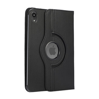 Case2go Case2go - Tablet hoes geschikt voor iPad Mini 6 (2021) - 8.3 Inch - Draaibare Book Case Cover - Zwart