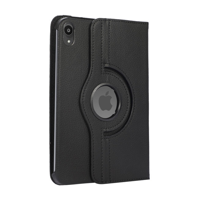 Case2go - Tablet hoes geschikt voor iPad Mini 6 (2021) - 8.3 Inch - Draaibare Book Case Cover - Zwart