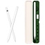 Stylus Pen Case geschikt voor Apple Pencil 1 en 2 - Apple Pencil Case - Groen/Wit