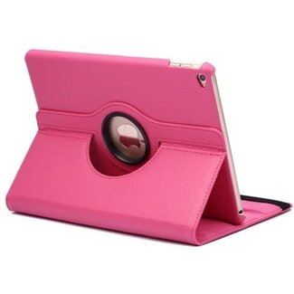 Case2go Case2go - Tablet hoes geschikt voor iPad 9.7 inch (2017/2018) - draaibare book case - Magenta